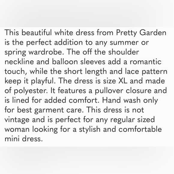 Amazon Off Shoulder Lace Dress, Size XL (NWT) - Picture 9 of 9